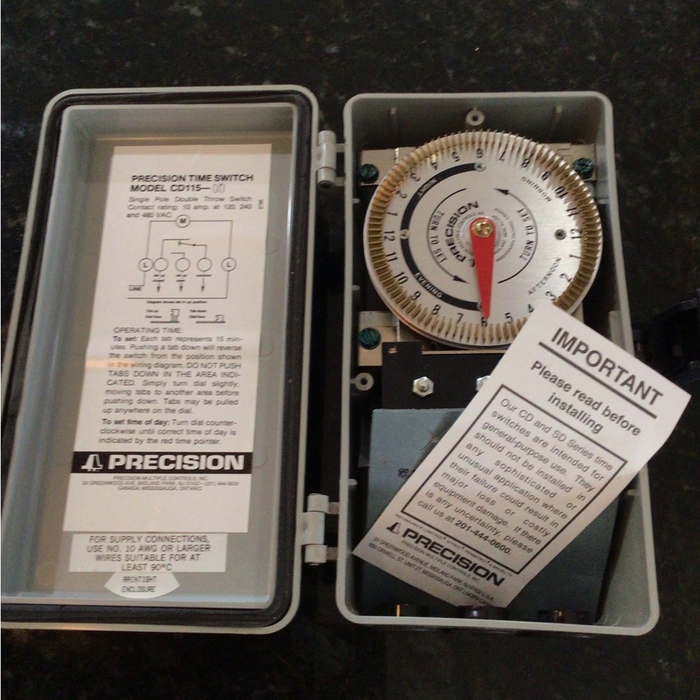 Precision CD115-00 Timer Switch New